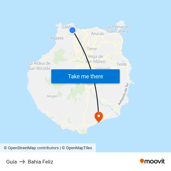 Guía to Bahia Feliz map