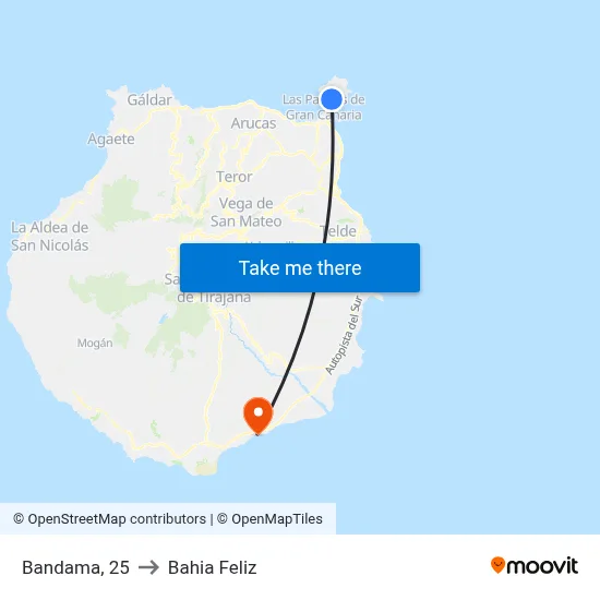 Bandama, 25 to Bahia Feliz map