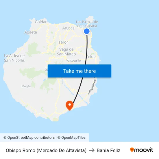 Obispo Romo (Mercado De Altavista) to Bahia Feliz map