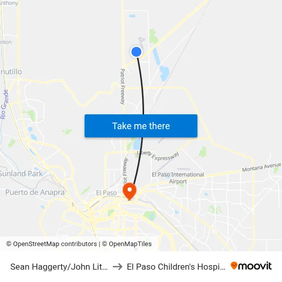 Sean Haggerty/John Little to El Paso Children's Hospital map