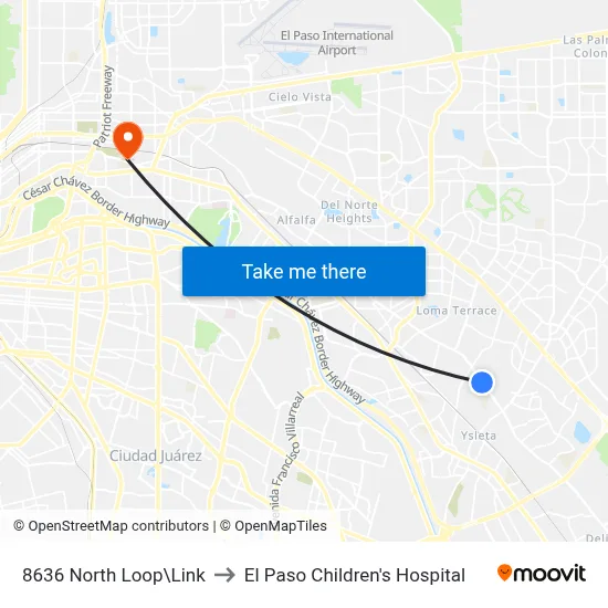 8636 North Loop\Link to El Paso Children's Hospital map