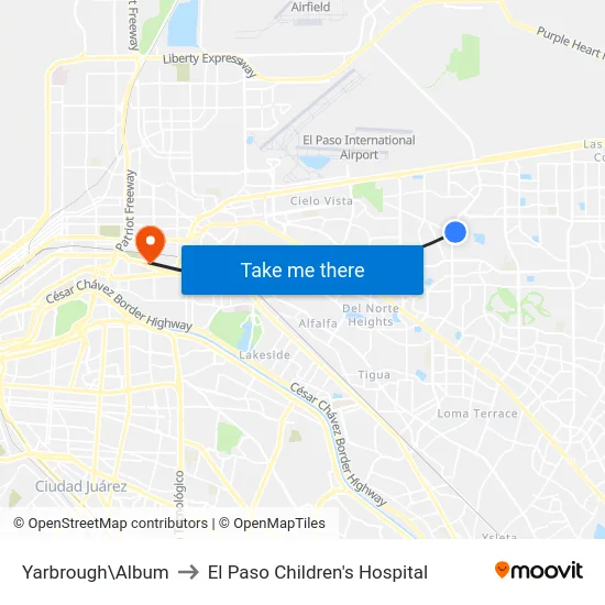Yarbrough\Album to El Paso Children's Hospital map