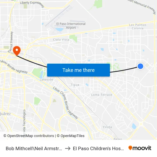 Bob Mithcell\Neil Armstrong to El Paso Children's Hospital map