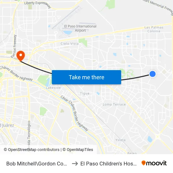 Bob Mitchell\Gordon Cooper to El Paso Children's Hospital map