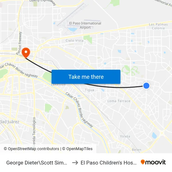 George Dieter\Scott Simpson to El Paso Children's Hospital map