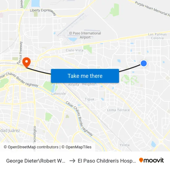 George Dieter\Robert Wynn to El Paso Children's Hospital map
