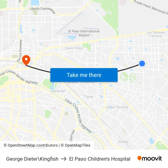George Dieter\Kingfish to El Paso Children's Hospital map