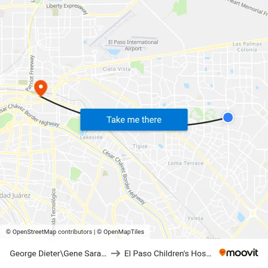 George Dieter\Gene Sarazen to El Paso Children's Hospital map