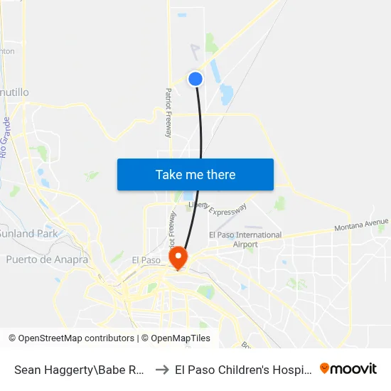 Sean Haggerty\Babe Ruth to El Paso Children's Hospital map