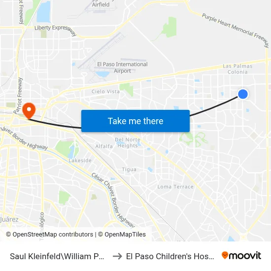 Saul Kleinfeld\William Payne to El Paso Children's Hospital map