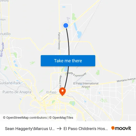 Sean Haggerty\Marcus Uribe to El Paso Children's Hospital map