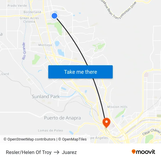 Resler/Helen Of Troy to Juarez map