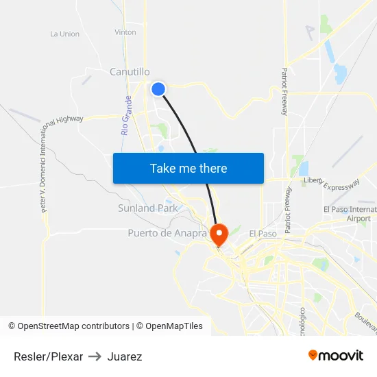 Resler/Plexar to Juarez map