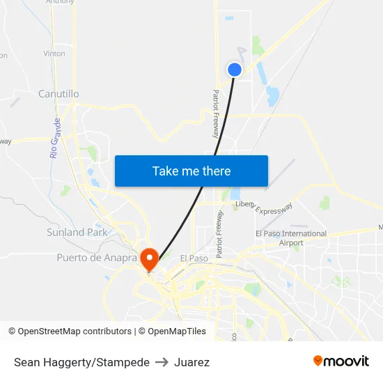 Sean Haggerty/Stampede to Juarez map