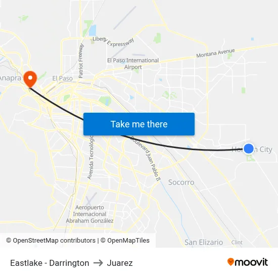 Eastlake - Darrington to Juarez map