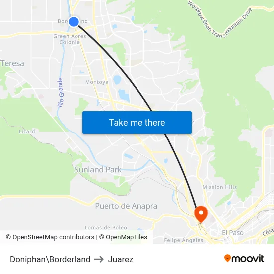 Doniphan\Borderland to Juarez map