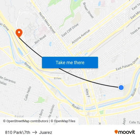 810 Park\7th to Juarez map