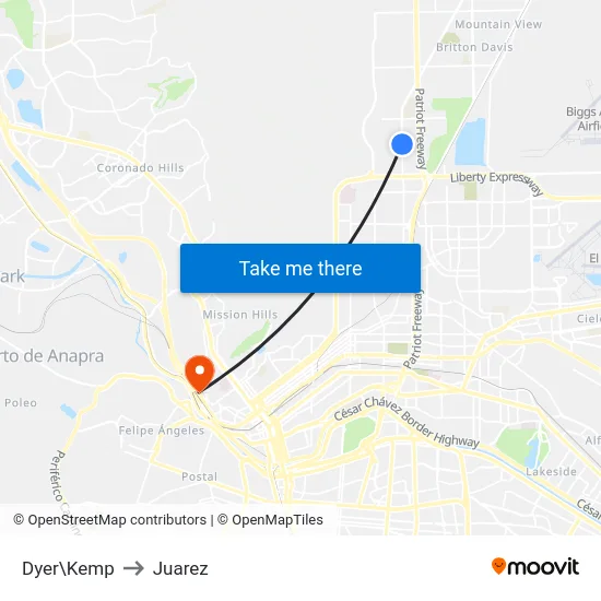 Dyer\Kemp to Juarez map