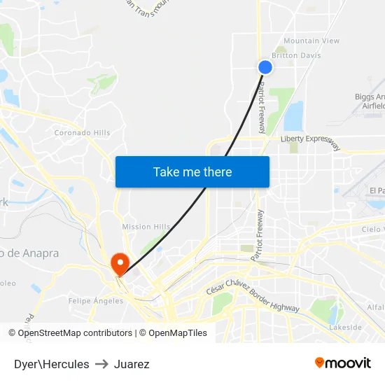 Dyer\Hercules to Juarez map