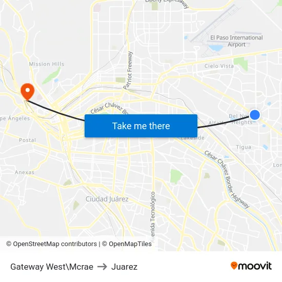 Gateway West\Mcrae to Juarez map