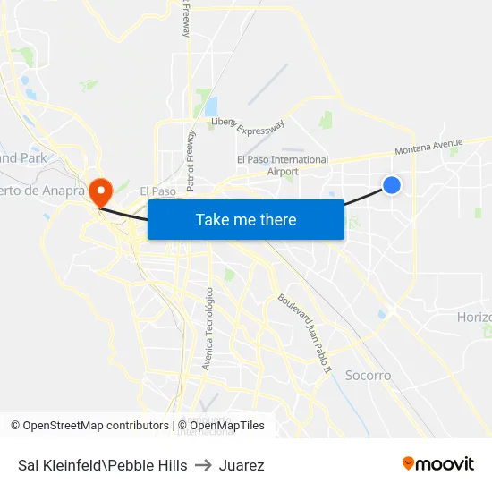 Sal Kleinfeld\Pebble Hills to Juarez map