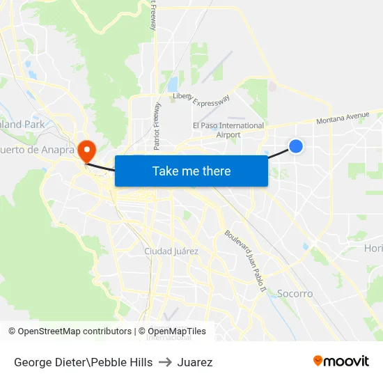 George Dieter\Pebble Hills to Juarez map