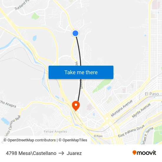 4798 Mesa\Castellano to Juarez map