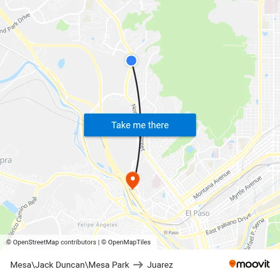 Mesa\Jack Duncan\Mesa Park to Juarez map