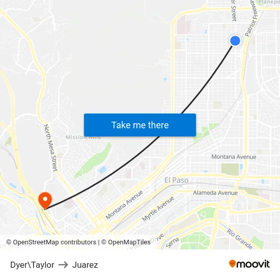 Dyer\Taylor to Juarez map