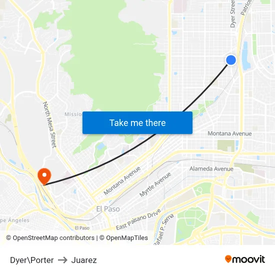 Dyer\Porter to Juarez map