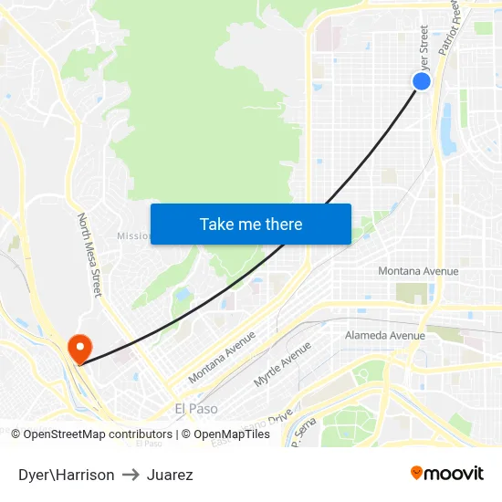 Dyer\Harrison to Juarez map