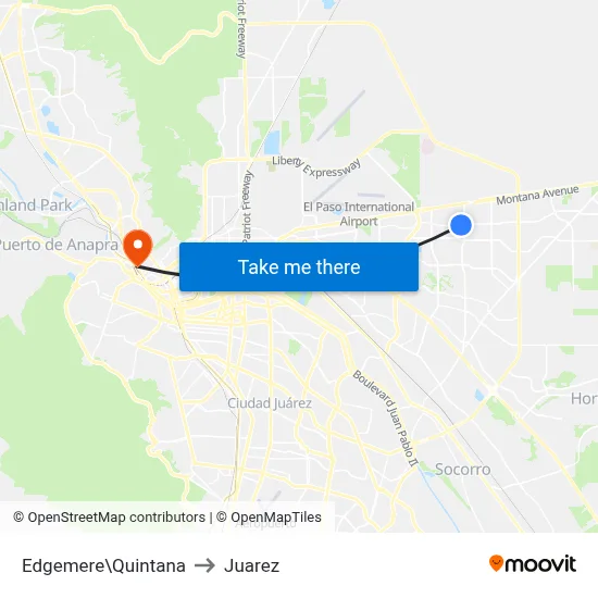 Edgemere\Quintana to Juarez map