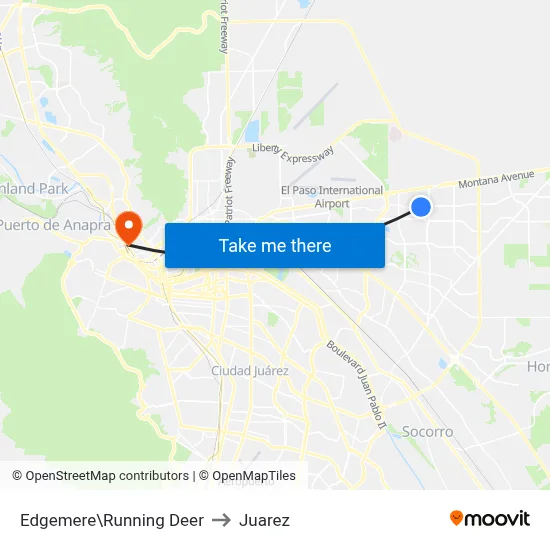 Edgemere\Running Deer to Juarez map