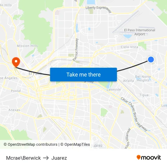 Mcrae\Berwick to Juarez map