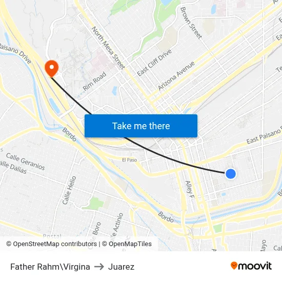 Father Rahm\Virgina to Juarez map