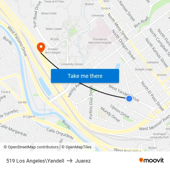 519 Los Angeles\Yandell to Juarez map
