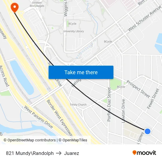 821 Mundy\Randolph to Juarez map