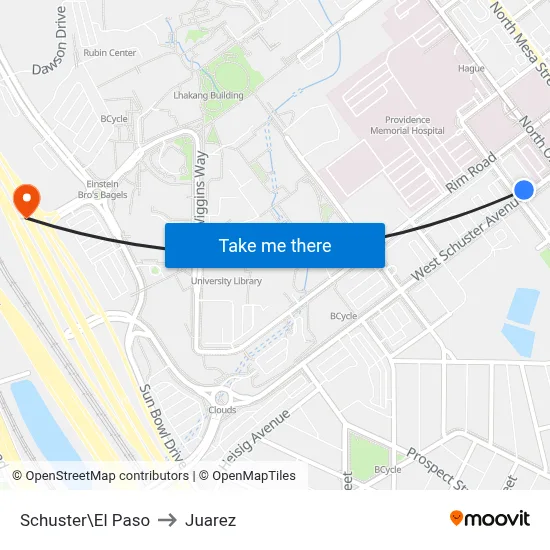 Schuster\El Paso to Juarez map