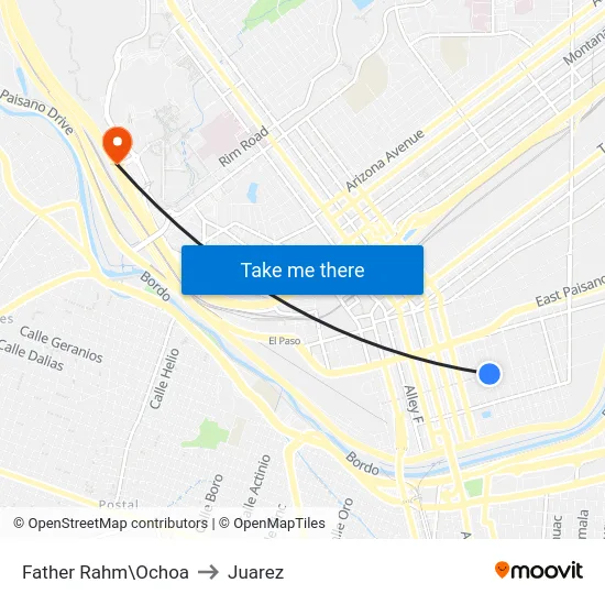 Father Rahm\Ochoa to Juarez map