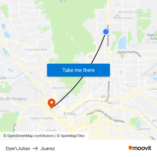 Dyer\Julian to Juarez map