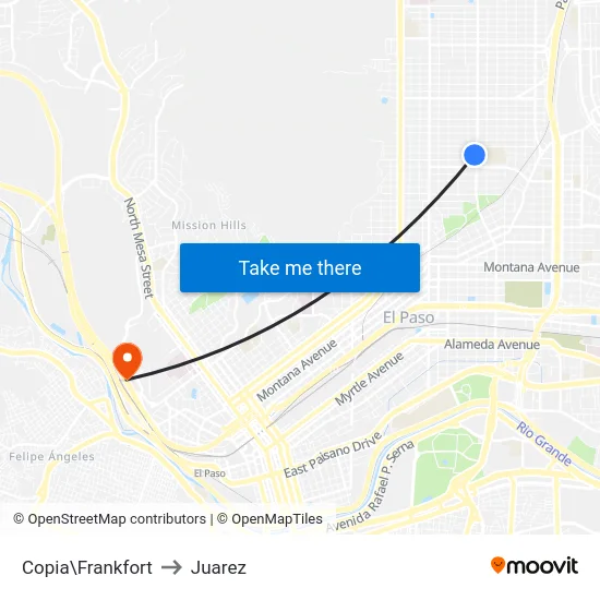 Copia\Frankfort to Juarez map