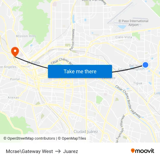 Mcrae\Gateway West to Juarez map