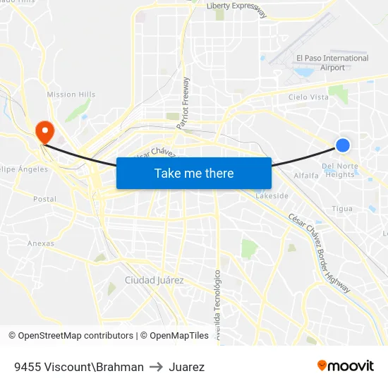 9455 Viscount\Brahman to Juarez map