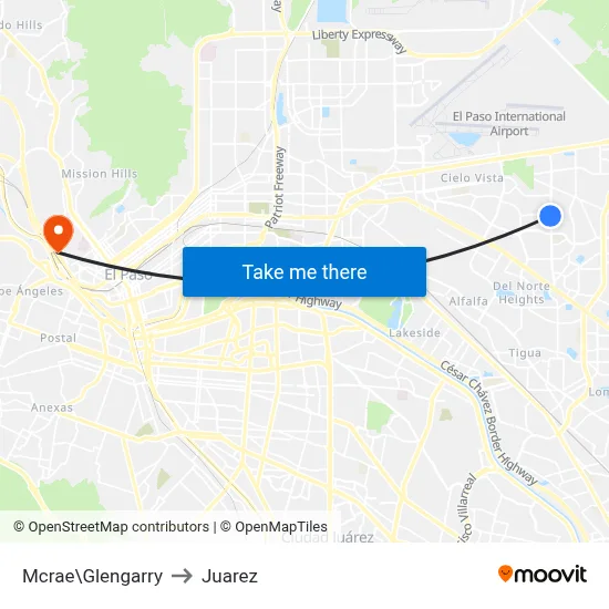 Mcrae\Glengarry to Juarez map