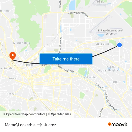 Mcrae\Lockerbie to Juarez map