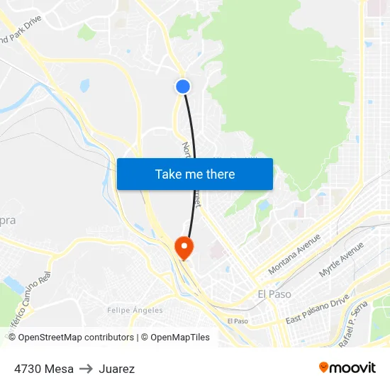 4730 Mesa to Juarez map