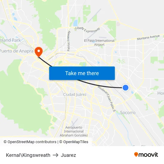Kernal\Kingswreath to Juarez map