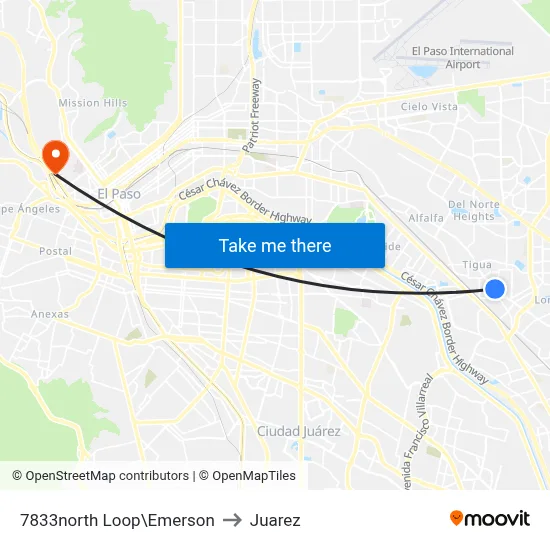 7833north Loop\Emerson to Juarez map