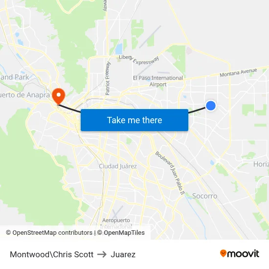 Montwood\Chris Scott to Juarez map