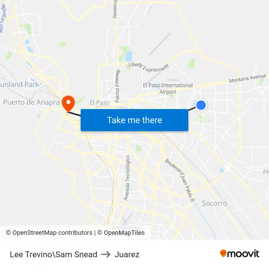 Lee Trevino\Sam Snead to Juarez map